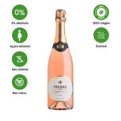 Signature 0% Rosé šumivé polosuché ružové nealkoholické víno 0,75lc