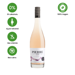 Pierre Zero 0% Rosé - nealkoholické ružové víno polosladké