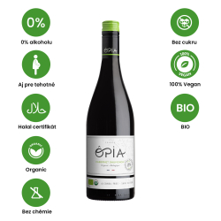 Ópia 0% Bio Cabernet Sauvignon - nealkoholické víno červené polosladké